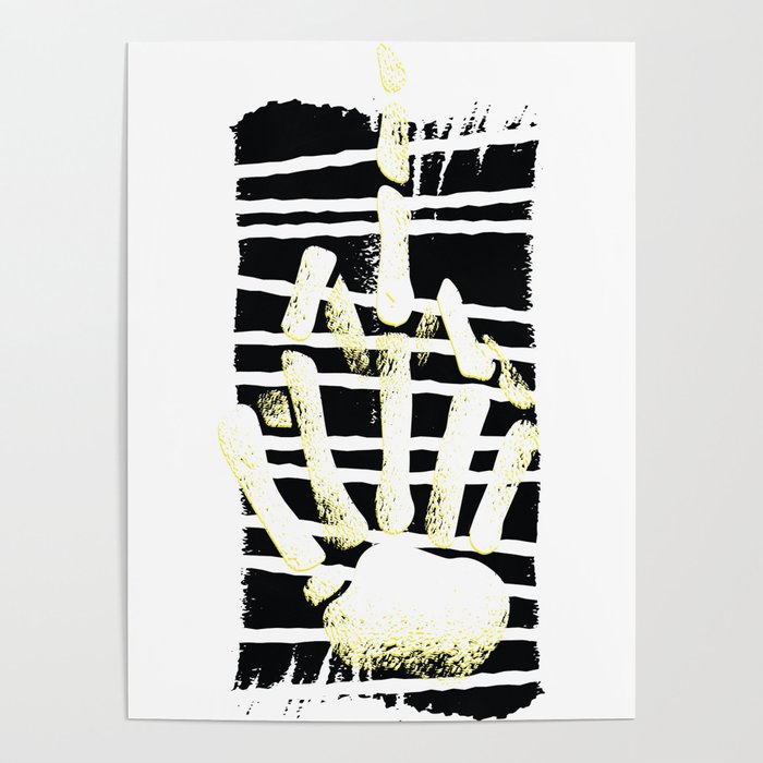 Download Skeleton Hand Middle Finger Halloween Design Poster By Zippythread Society6