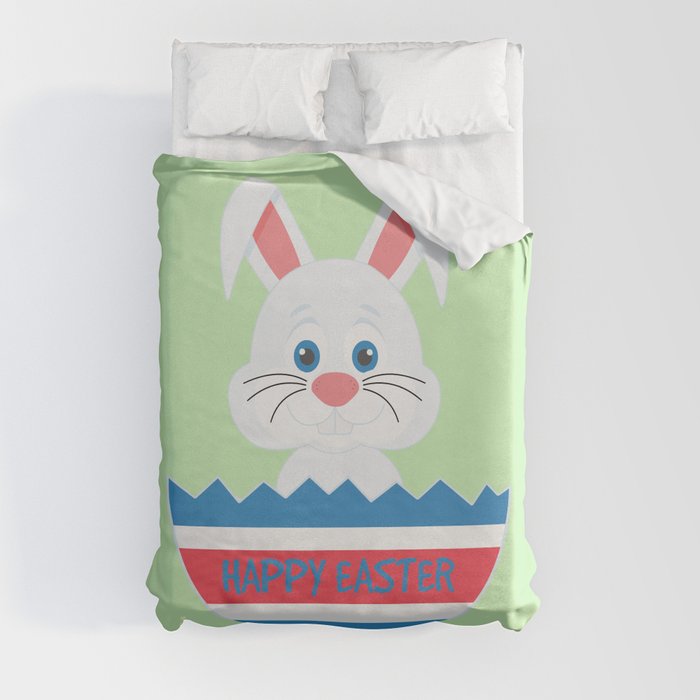 A cute easter egg bunny Duvet Cover