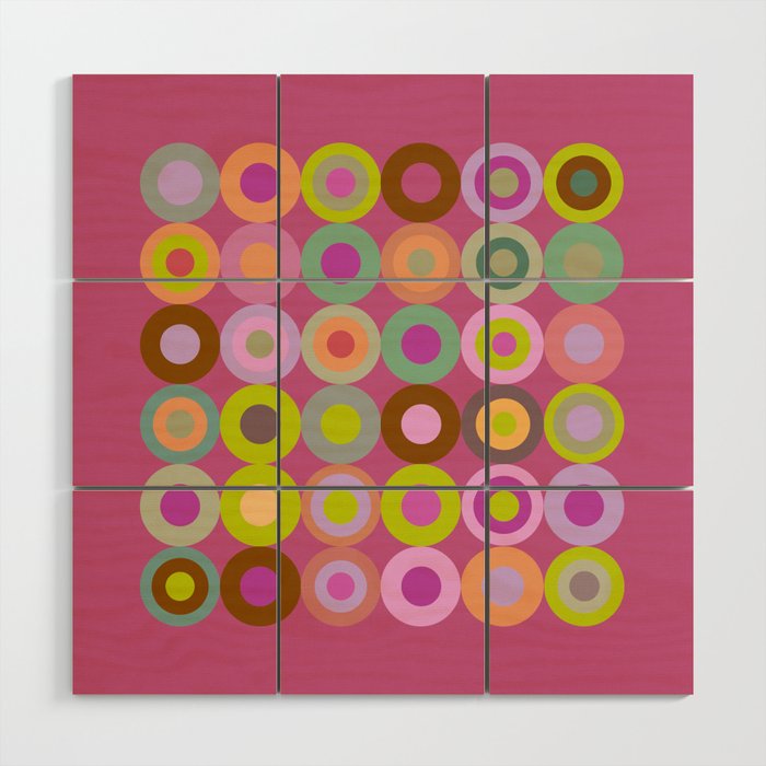 Rose circle abstract Wood Wall Art