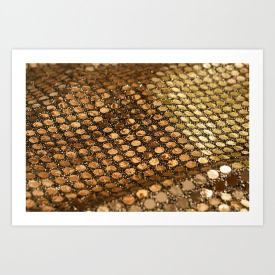 Shiny glitter #2 #gold #decor #art #society6 Art Print