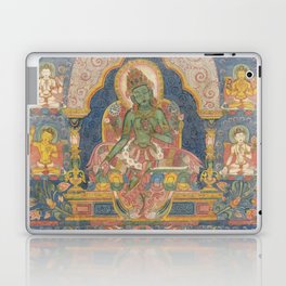 Buddhist Green Tara Thangka Laptop Skin