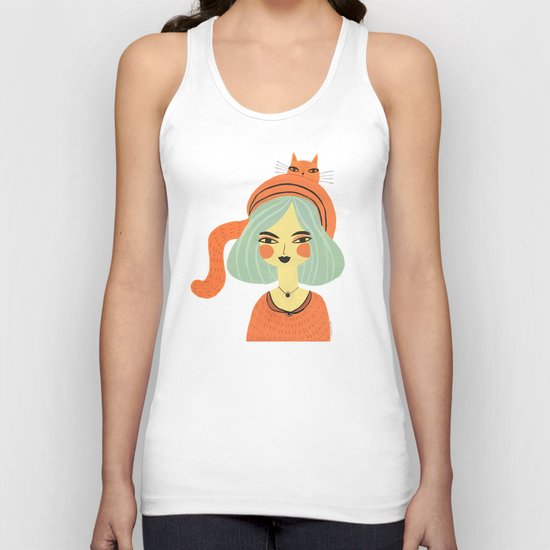 CAT BONNET Unisex Tank Top