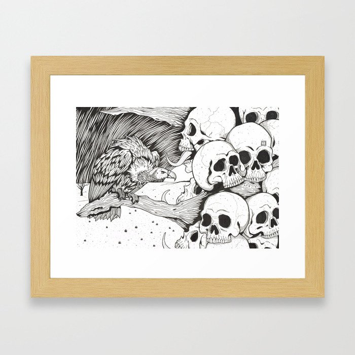 Vulture/Genocide/Licking Skulls Framed Art Print
