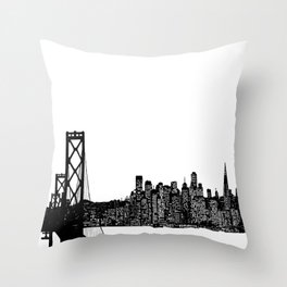 San Francisco Skyline Throw Pillow