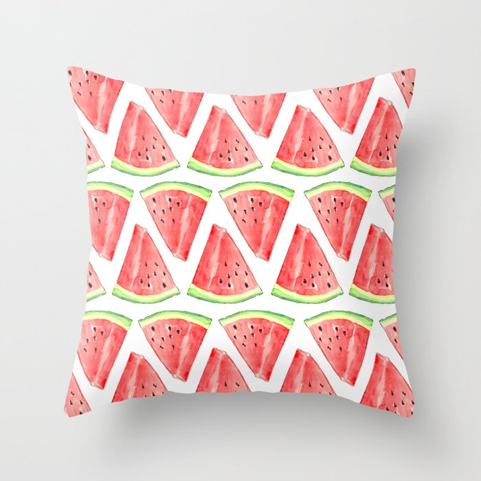 Watermelon Red Piece Throw Pillow