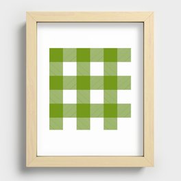 Green Plaid Recessed Framed Print