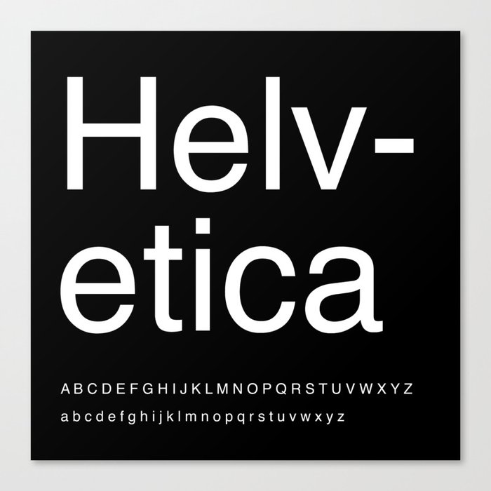 Helvetica Canvas Print