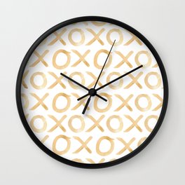 XOXO in Coffee Wall Clock