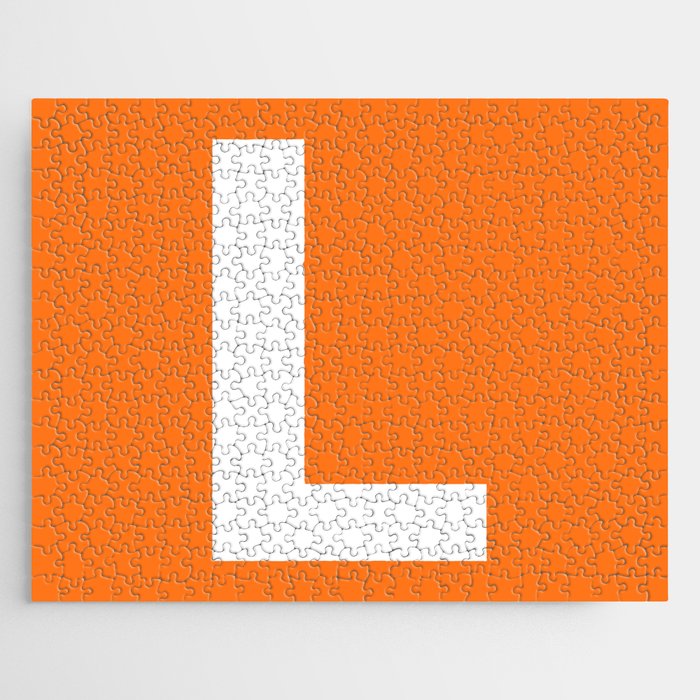 Letter L (White & Orange) Jigsaw Puzzle