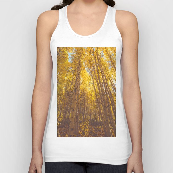 Autumn trees and yellow leaves Tank Top