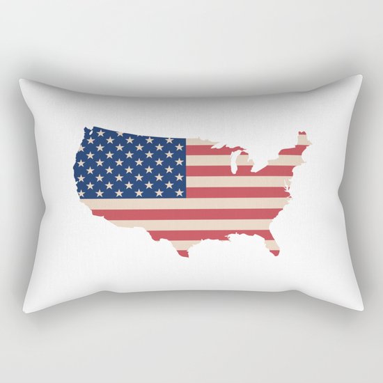 United States of America Map Rectangular Pillow