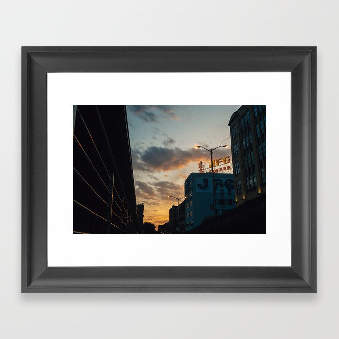 Old City Sunrise Framed Art Print