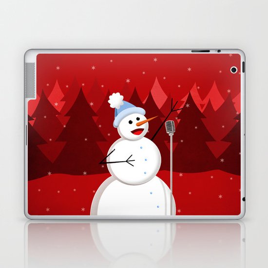 Happy Singing Snowman Laptop & iPad Skin