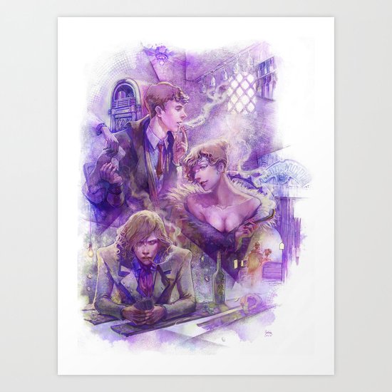 Blue Smoke Art Print
