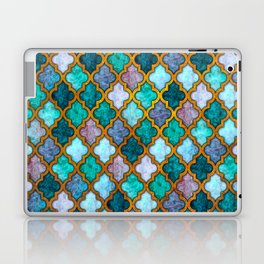 Moroccan tile iridescent pattern Laptop Skin