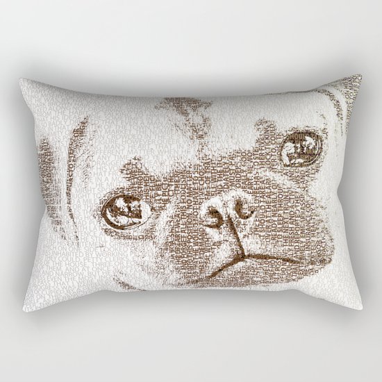 The Intellectual Pug Rectangular Pillow