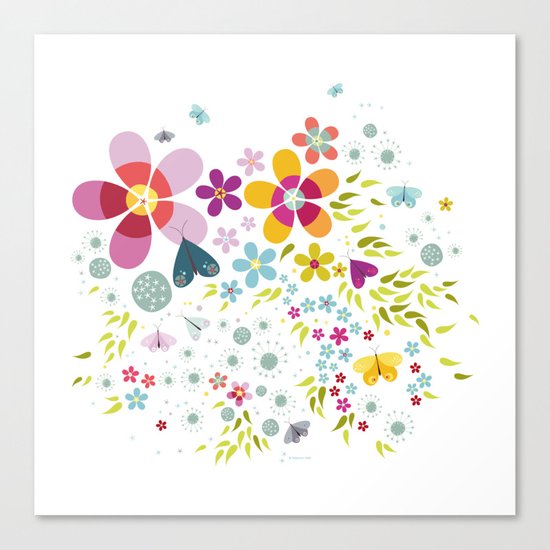 Schmetterlingswiese – Butterfly-Meadow Canvas Print