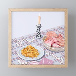 Spaghetti Marinara Framed Mini Art Print