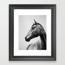 Horses - Black & White 2 Framed Art Print