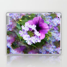 Summer Petunias Floral Print Lavender Purple Laptop Skin