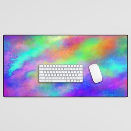 Rainbow Candy Wispy Sky  Desk Mat