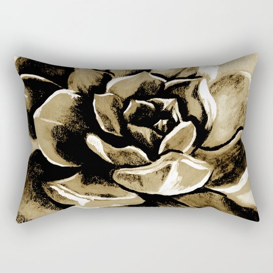 Succulent sepia Rectangular Pillow
