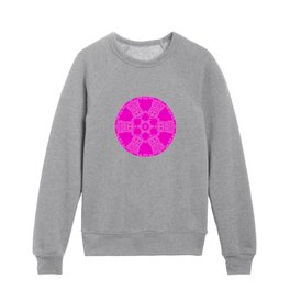 Pink Abstract Kaleidoscope Kids Crewneck