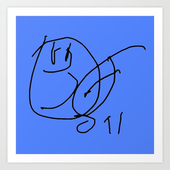 Hey Baby BW #1 Art Print
