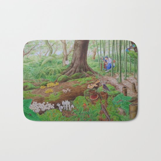A Day of Forest (5). (dead wood ecosystem) Bath Mat