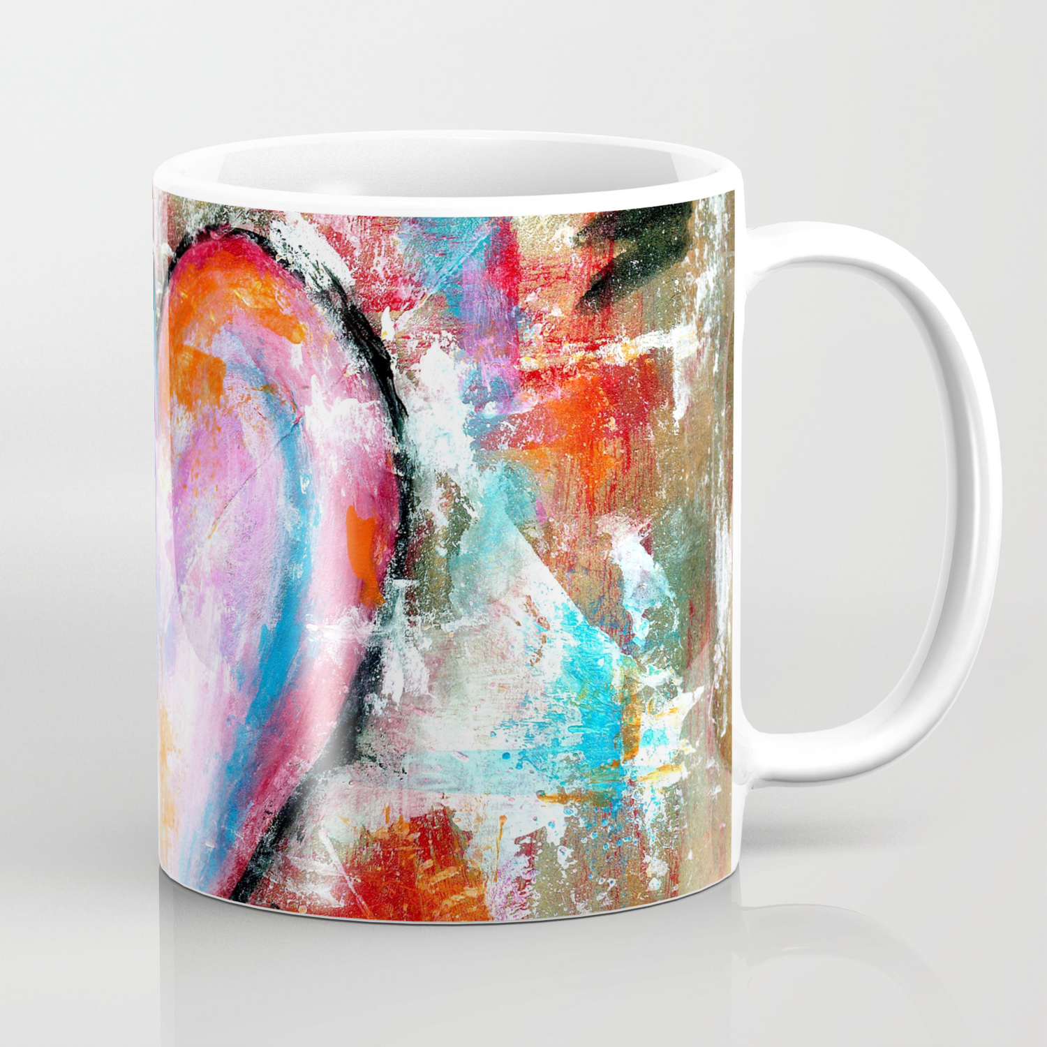 Reckless Heart Abstract Art Painting Coffee Mug By Itaya Society6