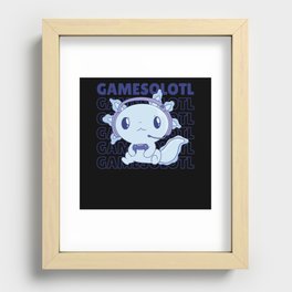 Gamesolotl Funny Axolotl Word Game For Gamers Recessed Framed Print