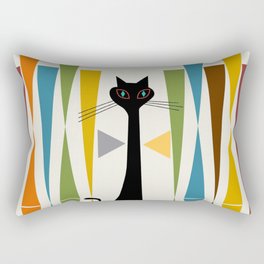 Mid-Century Modern Art Cat 2 Rectangular Pillow
