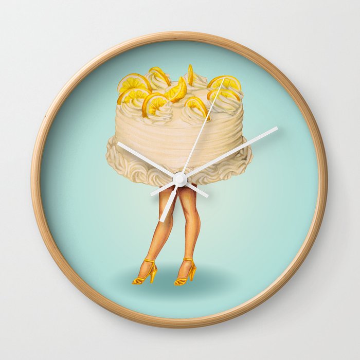 Cake Girl - Lemon Wall Clock