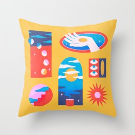 Transition In Yellow Throw Pillow