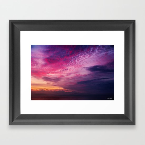 Red Sky Sunrise Framed Art Print