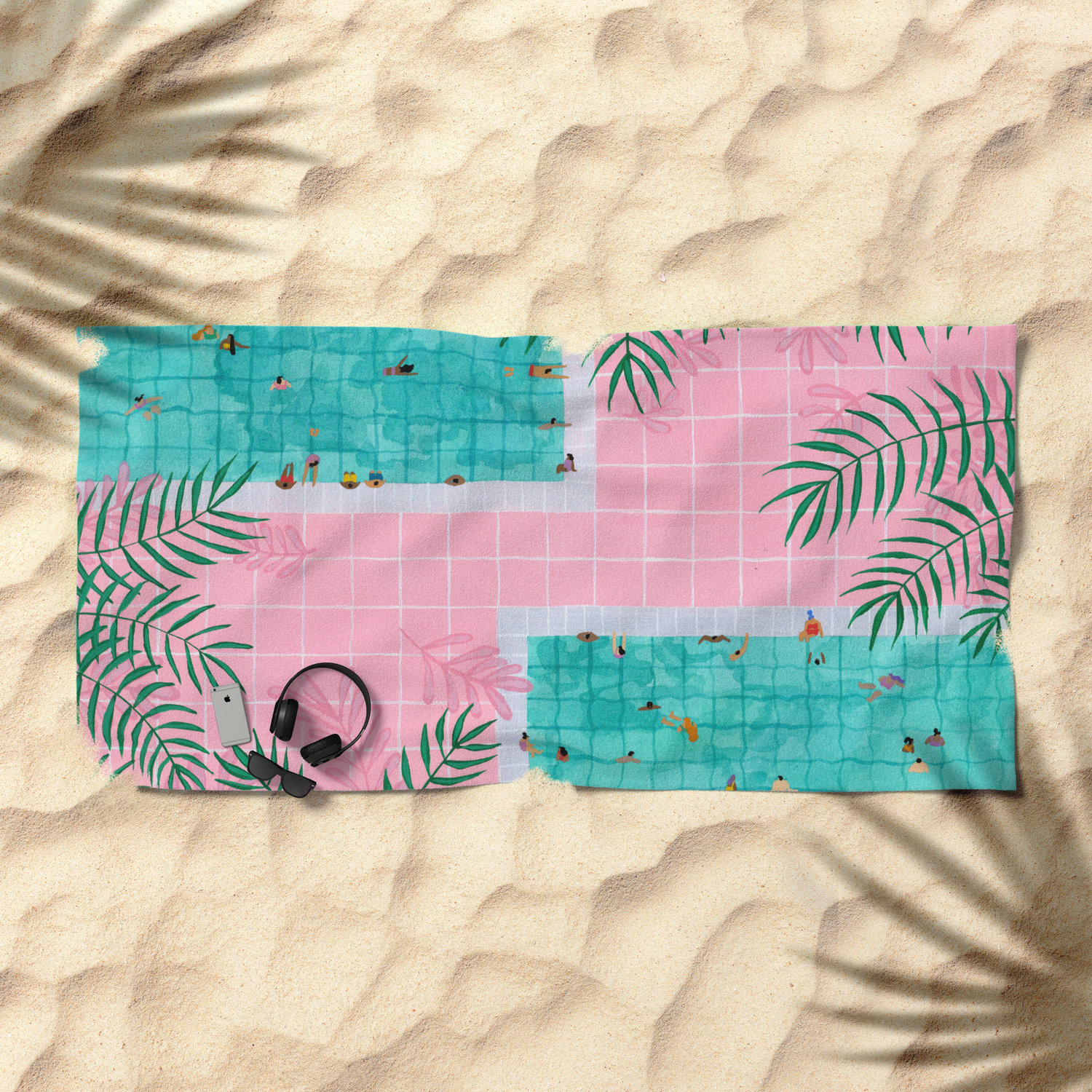 Two Pool Vacation Beach Towel