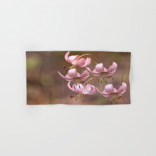 Pink Nostalgic Flowers Hand & Bath Towel