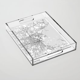 Boston Simple Map Acrylic Tray