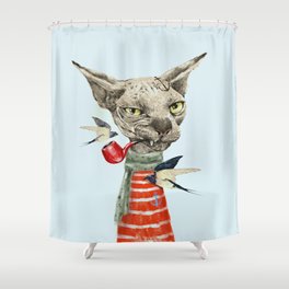 Sphynx cat Shower Curtain