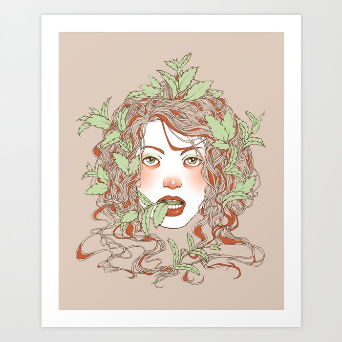 Peppermint Girl Art Print