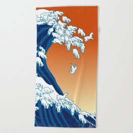 Llama Waves Beach Towel
