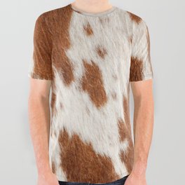 Cowhide, Cow Skin Pattern, Farmhouse Decor All Over Graphic Tee