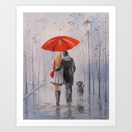 After the rain in the Park Art Print