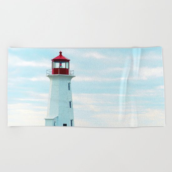 Old Lighthouse, Blue Ocean Beach Towel