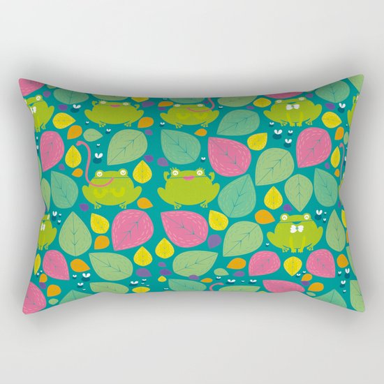 Frogs pattern Rectangular Pillow