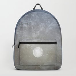 Glowing Moon in the night sky Backpack