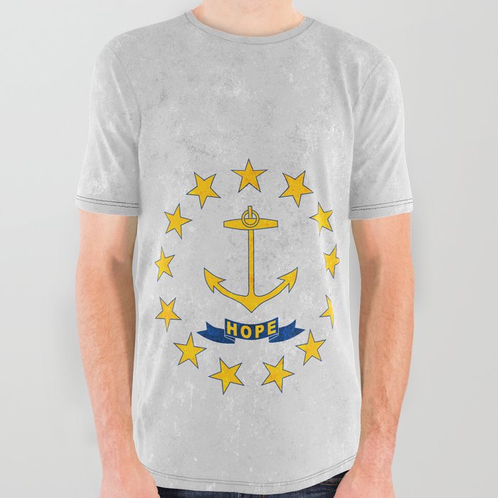 State flag of Rhode Island All Over Graphic Tee