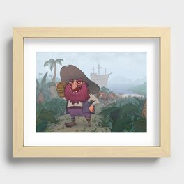 The mad pirate and his crew of crazy baboons Recessed Framed Print