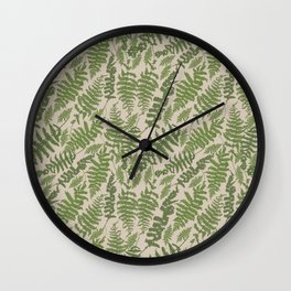 Botanical Fern Wall Clock