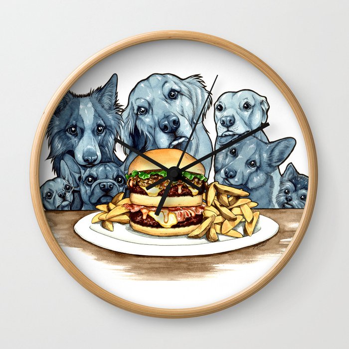 Burger Dogs Wall Clock